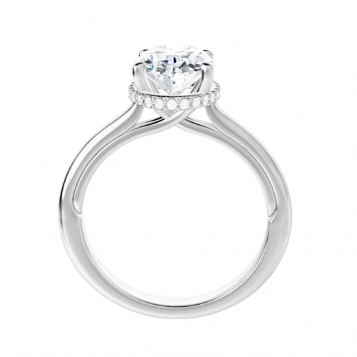 Oval Engagement Ring - Hidden Halo 2.0 - My Moissanite - Custom Jewelry ...
